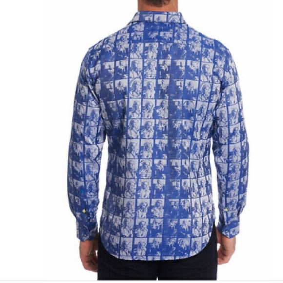 ROBERT GRAHAM
Men's Blue
The Audition Embroidered Film Stripe Sport Shirt large - Picture 2 of 11